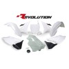 KIT PLASTICOS RTECH REVOLUTION YAMAHA YZ 125 / 250 2002 - 2017 BRANCO C/ DEPOSITO TRANSPARENTE